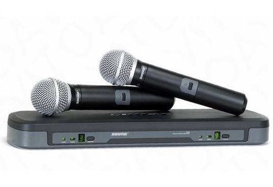 Радиомикрофоны SHURE PG288/PG58, 2 штуки на 1 базе